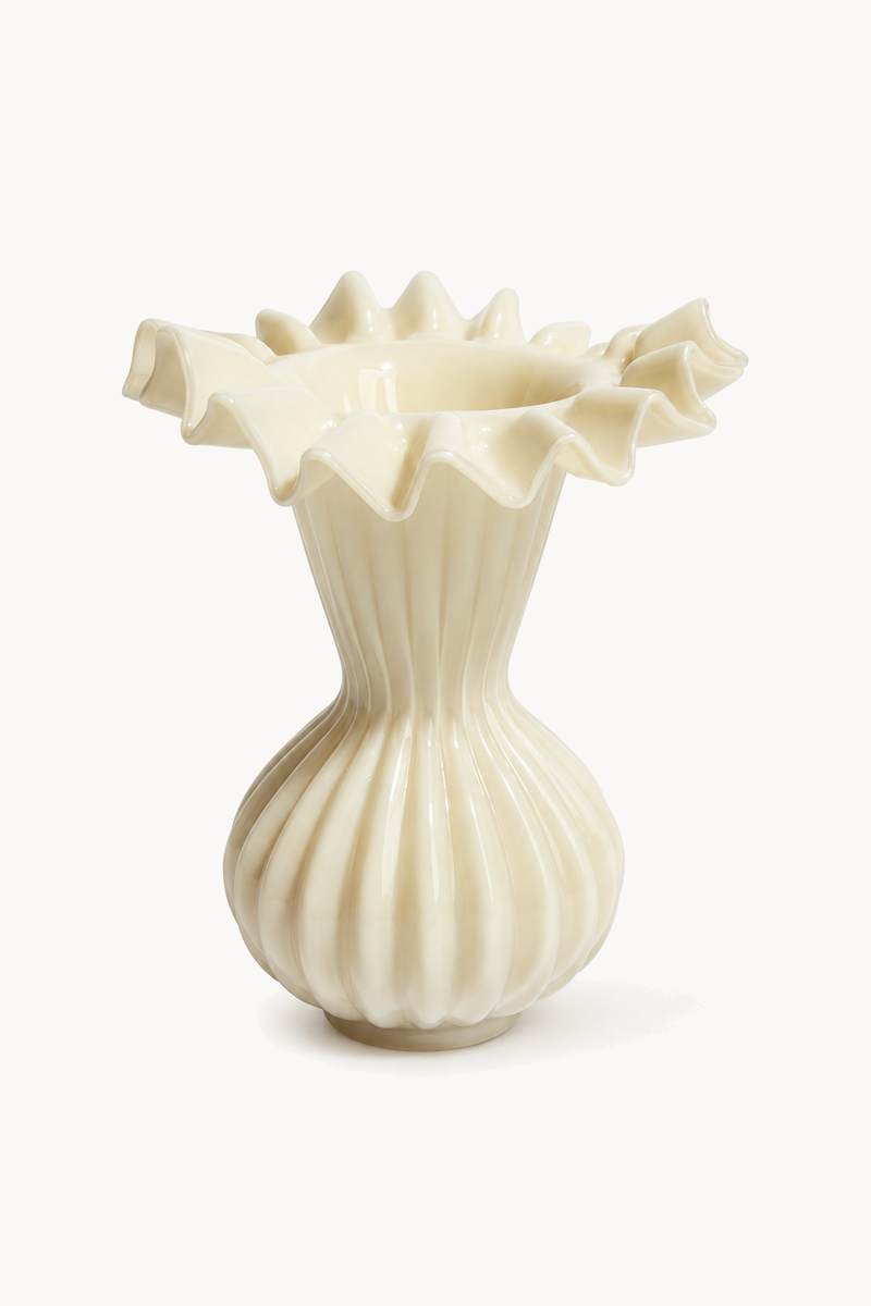 Froufrou vaas beige mm D13,5 H19cm