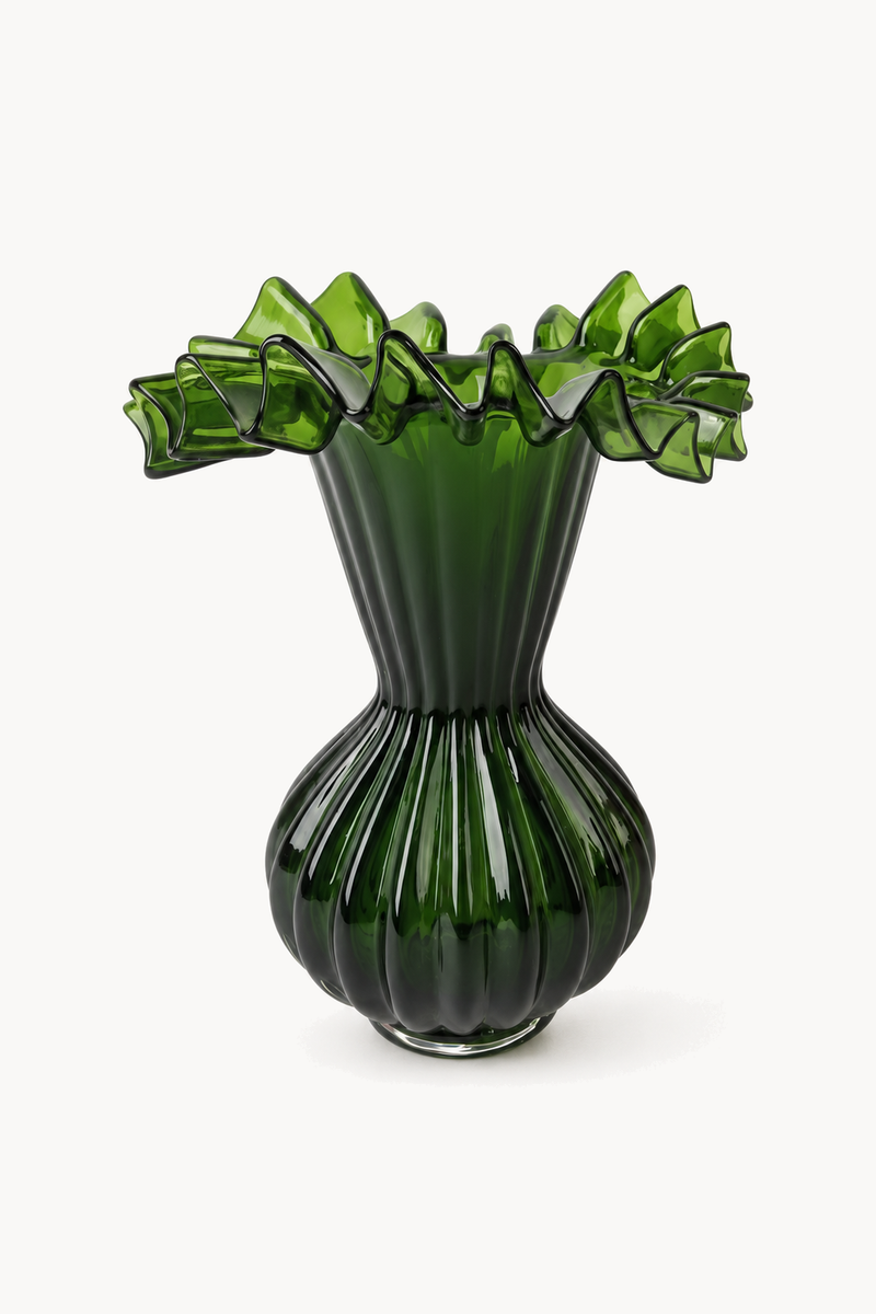 Froufrou vaas donkergroen mm D13,5 H19cm