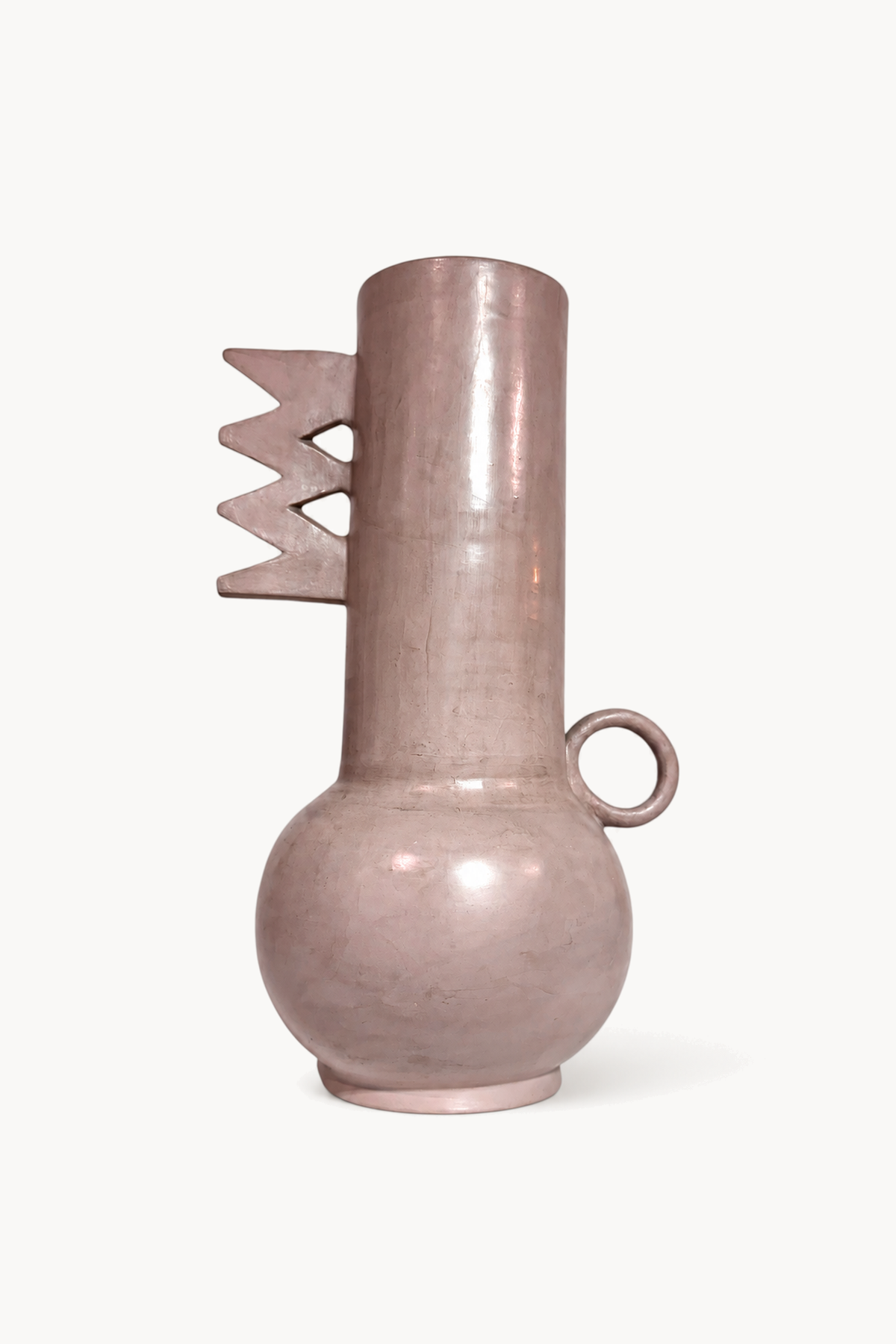 Vase - PUNGETI, de face sur fond blanc cassé