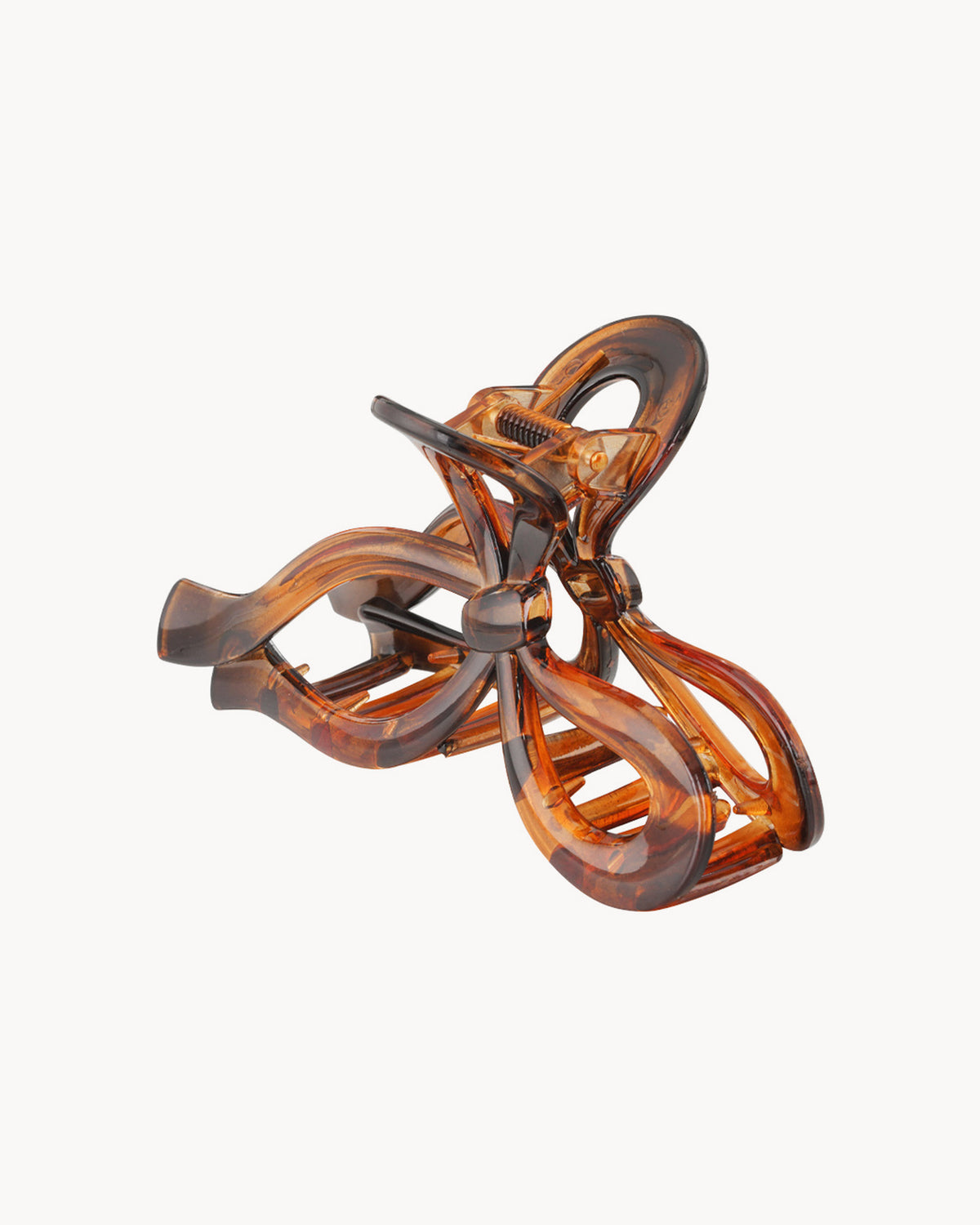 Pince à cheveux crabe en forme de nœud — autre angle